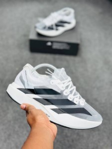 Adidas Adizero Adios Pro Evo 1 (super lightweight and Super comfortable) (white black 2)