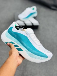 Adidas HYPERBOOST EDGE Running Shoes-Cloud White / Equipment green / Zero Metalic-(super lightweight and Super comfortable)-(Made in vietnam)-adcomblwh
