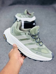Adidas Terrex Agravic SL Trail Running Shoes- Olive Three / Silver Pebble / Grey Six-(super lightweight and Super comfortable)-(Made in vietnam)-adtrn2