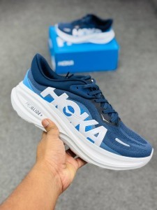 HOKA Clifton Pro-varsity navy / soft cobalt -(super lightweight and Super comfortable)-(Made in vietnam)-hk11blwh