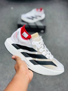 Adidas Adizero Adios Pro Evo 1 (super lightweight and Super comfortable) (White red black)