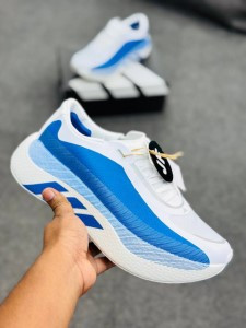 Adidas HYPERBOOST EDGE Running Shoes-Cloud White / Equipment Blue / Zero Metalic-(super lightweight and Super comfortable)-(Made in vietnam)-adcomwhbl