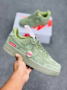Supreme x Nike Air Force 1 Low-Oil Green/Cargo Khaki-(super lightweight and Super comfortable)-(Made in vietnam)-nkaf1dupolv