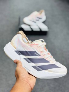 Adidas Adizero Adios Pro 4 (Chalk White / Grey Strata / Impact Orange)SUPER Soft and comfortable