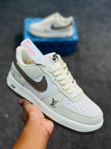 Nike Air Force 1 Louis Vuitton Brown Like Auth-A1lvow1.1
