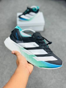 Adidas Adizero Adios Pro 4 (Core Black / Matte Silver / Glory Green)SUPER Soft and comfortable