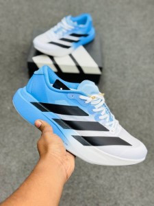 Adidas Adizero Evo SL-Cloud White / Royal Blue / Core Black-(super lightweight and Super comfortable)-(Made in vietnam)-adevoslwhblgred