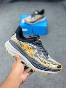 HOKA Stinson 7 -black/cement-(super lightweight and Super comfortable)-(Made in vietnam)-hks7yw