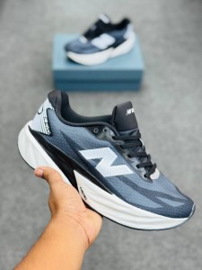 New Balance FuelCell Rebel v5(Black with Silver Metallic and White) (super lightweight and Super comfortable)