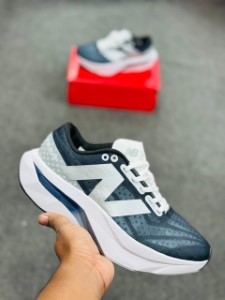 New Balance FuelCell Rebel v4 (Grey& White) (super lightweight and Super comfortable)
