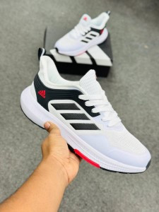 Adidas BOUNCE super lightweight and comfortable(Made in vietnam) (White Black)-adbouwh