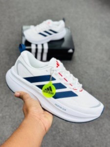 Adidas marathon v3-Cloud White / Lucid Blue / Dark Blue-(super lightweight and Super comfortable)-(Made in vietnam)-addmwhbkAdidas marathon v3-Cloud White / Lucid Blue / Dark Blue-(super lightweight a