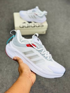 Adidas Alphaedge Men's Running Shoes-White /Silver / Bright Red-(super lightweight and Super comfortable)-(Made in vietnam)-adbwwh